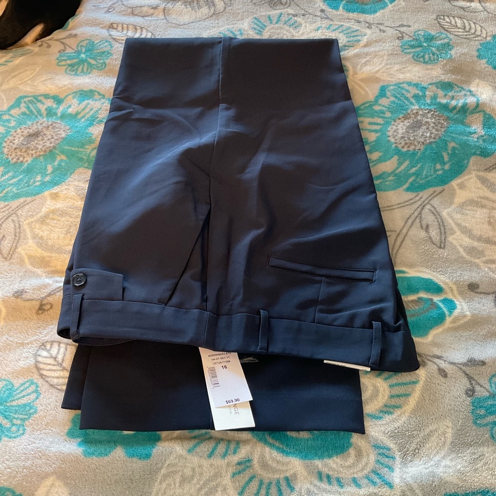 BNWT navy wide leg pants